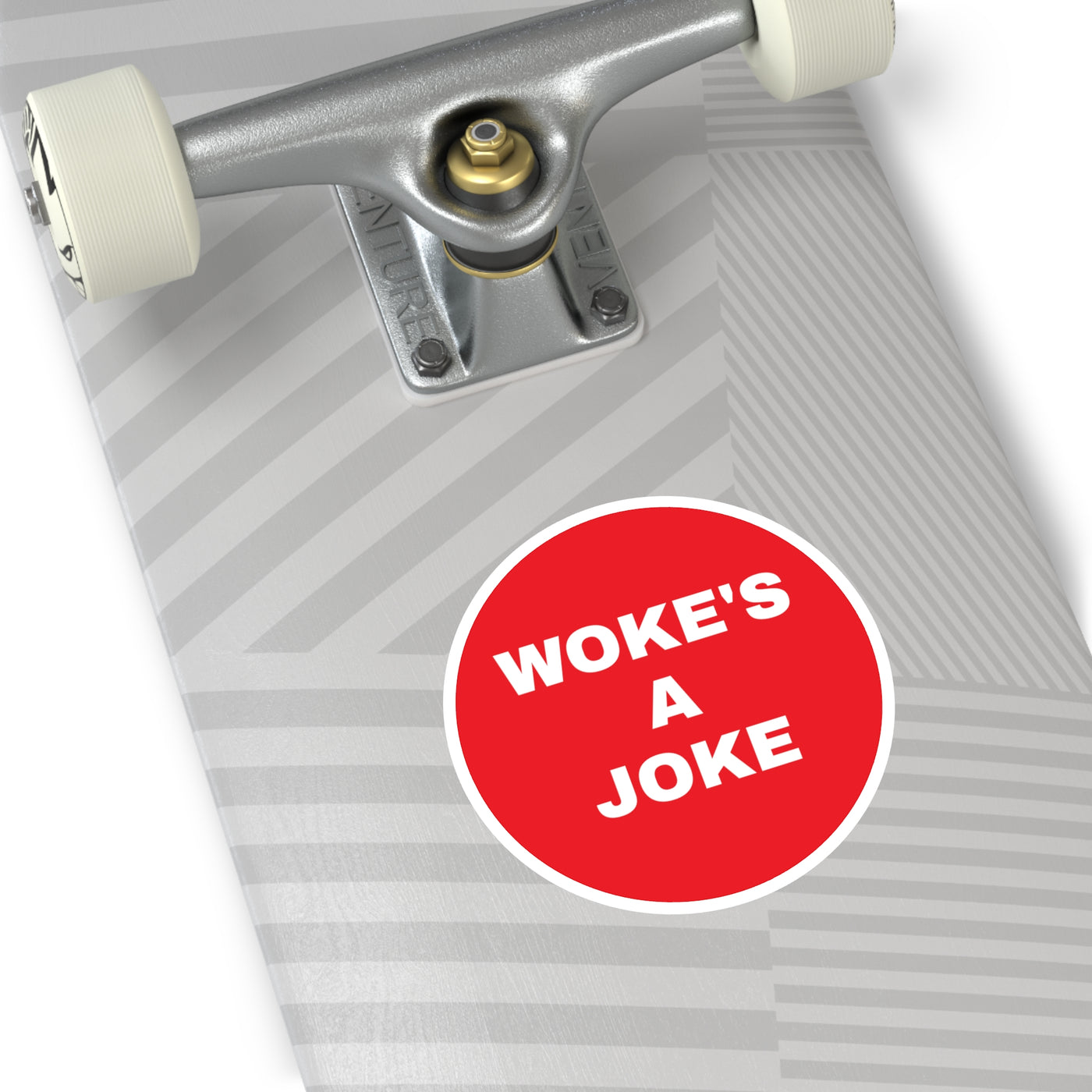 WOKE'S A JOKE - Patriotic Sticker