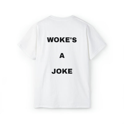 WOKE'S A JOKE - Patriotic Tee