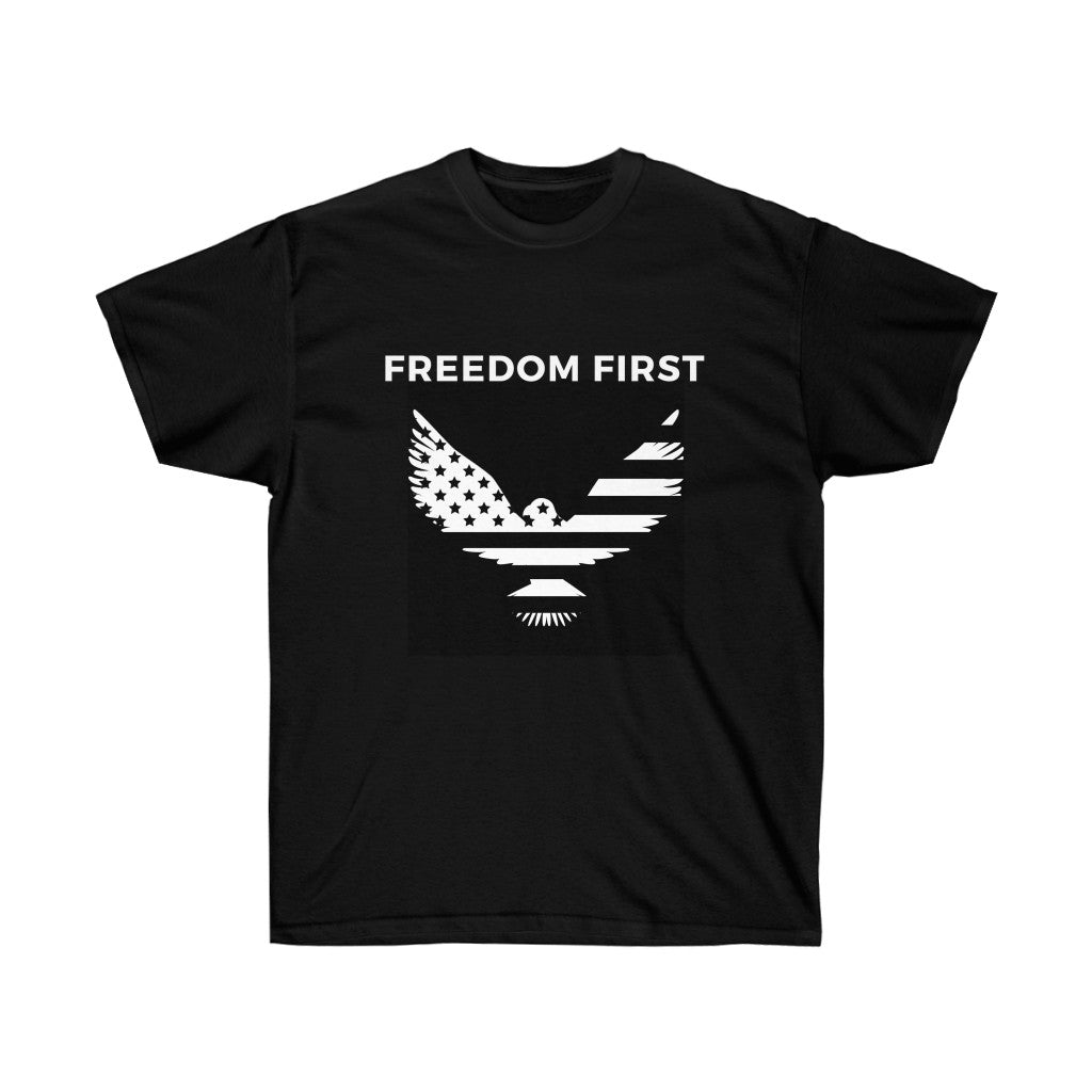 Free Eagle Tee - Black and White - Freedom First Supply