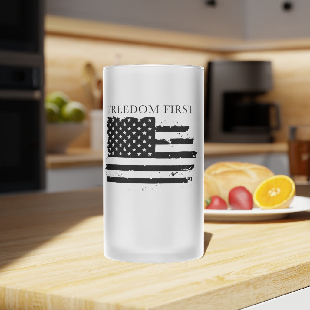 Frosted Glass Beer Mug - Freedom First Supply