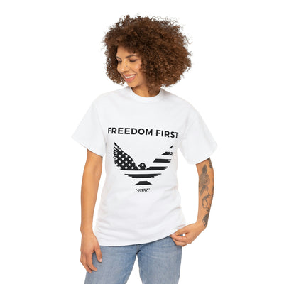 HAPPY TO BE HERE PATRIOTIC T-SHIRT - Freedom First Supply